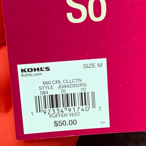 Puffer Vest NWT. Medium SO - Picture 6 of 6